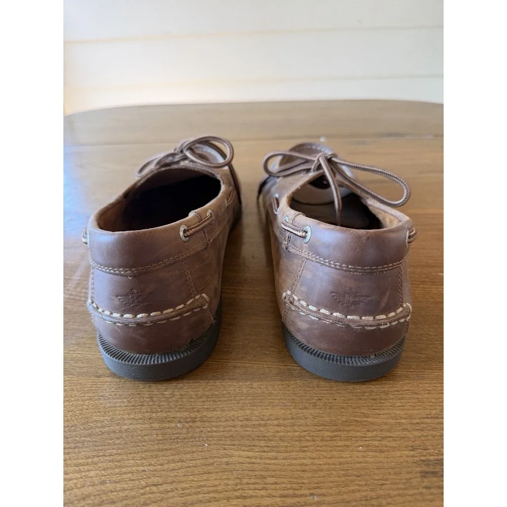 Dockers Men's Vargas Leather Boat Shoes Brown 12M 90-3406 Excellent